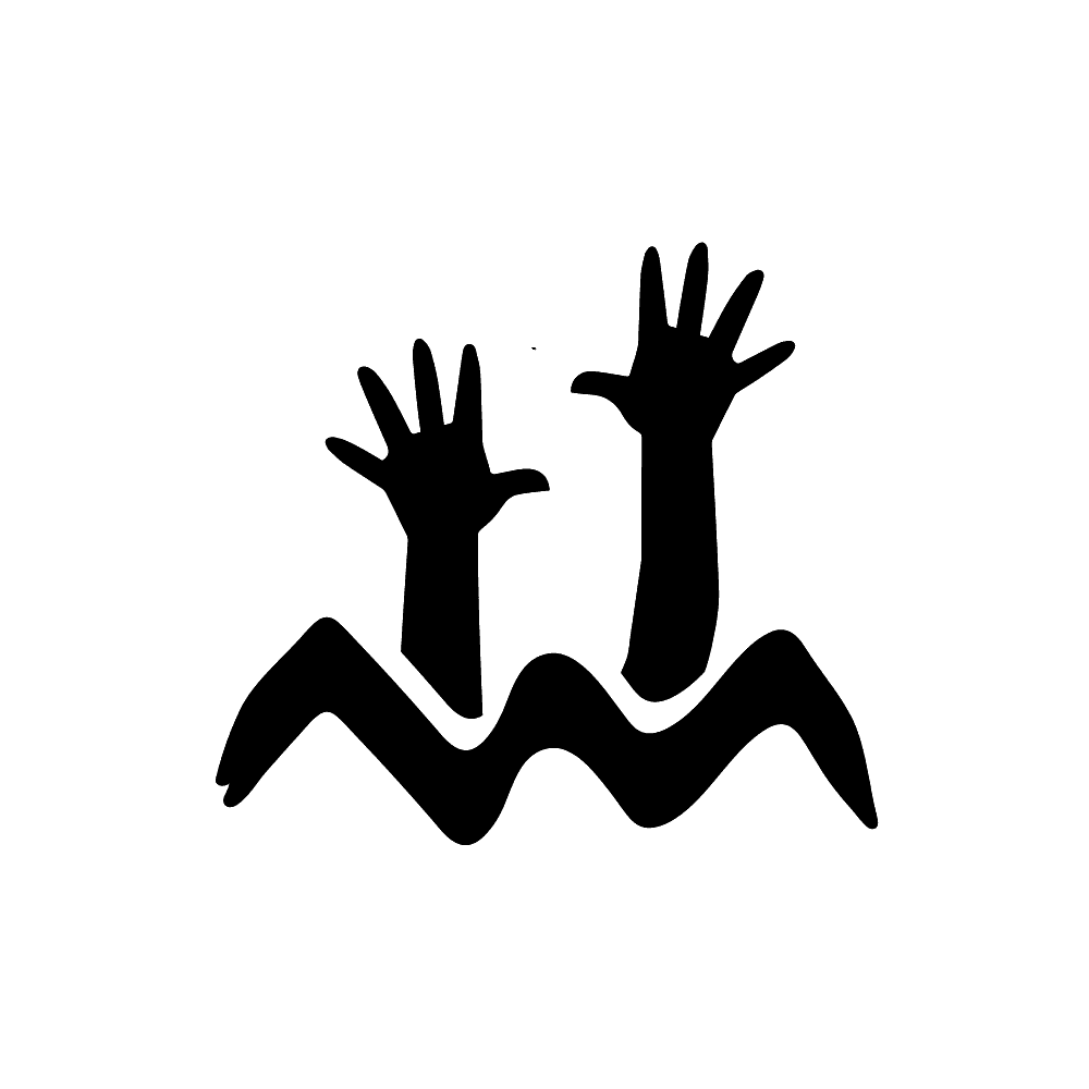 Drowning child symbol