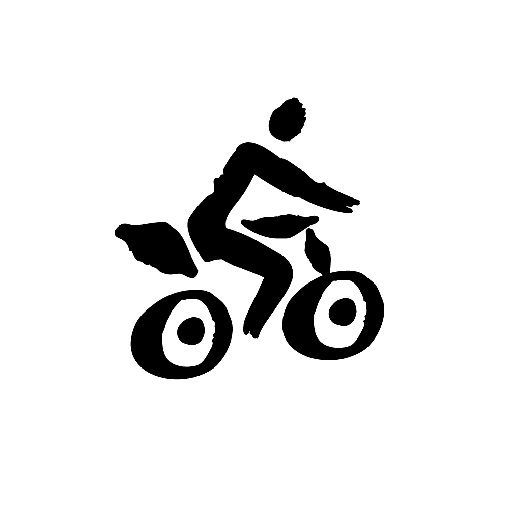 Riding a bike symbol
