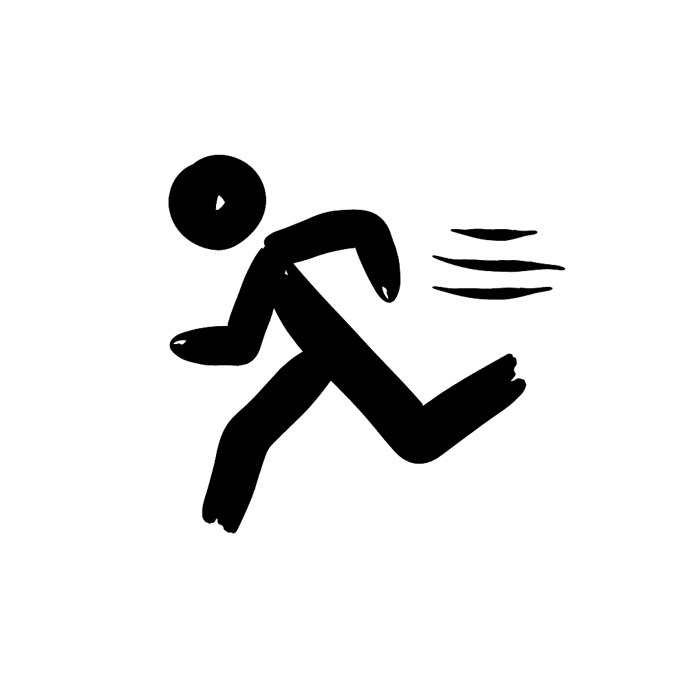 Running away symbol