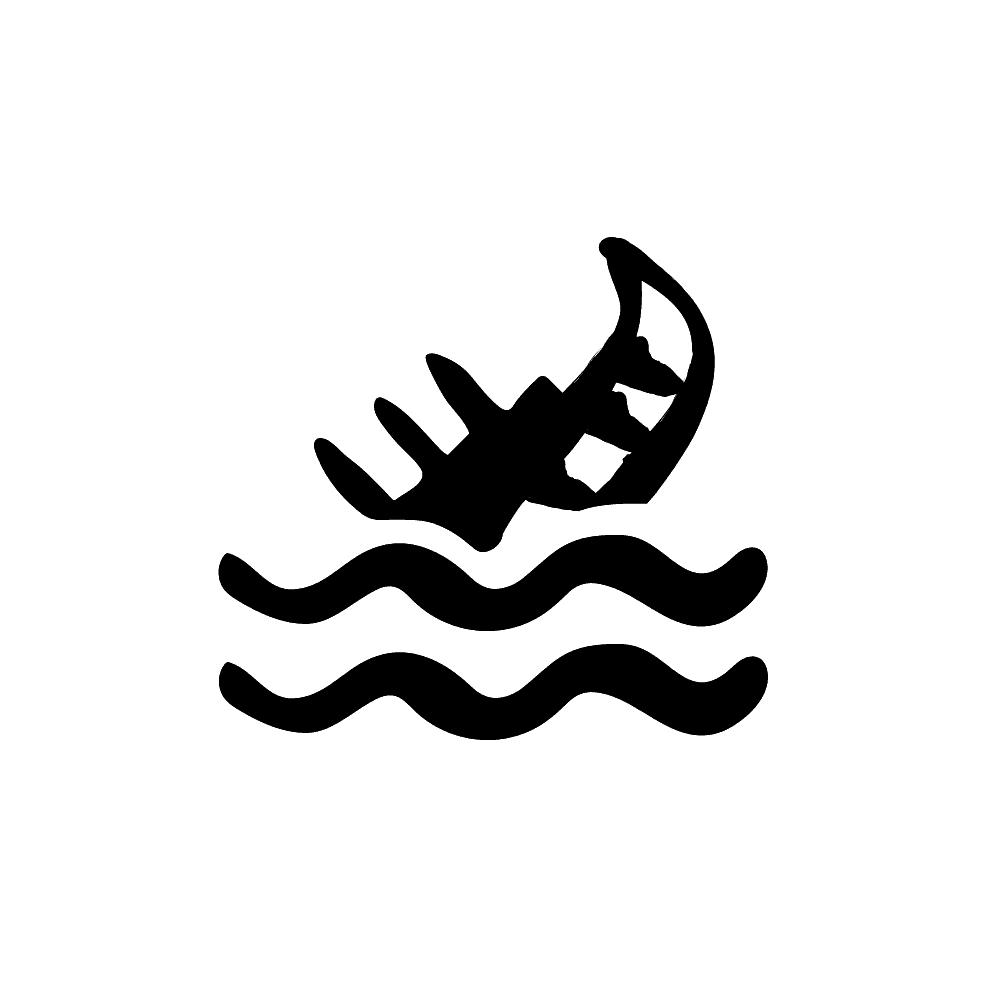 Ship sinking symbol