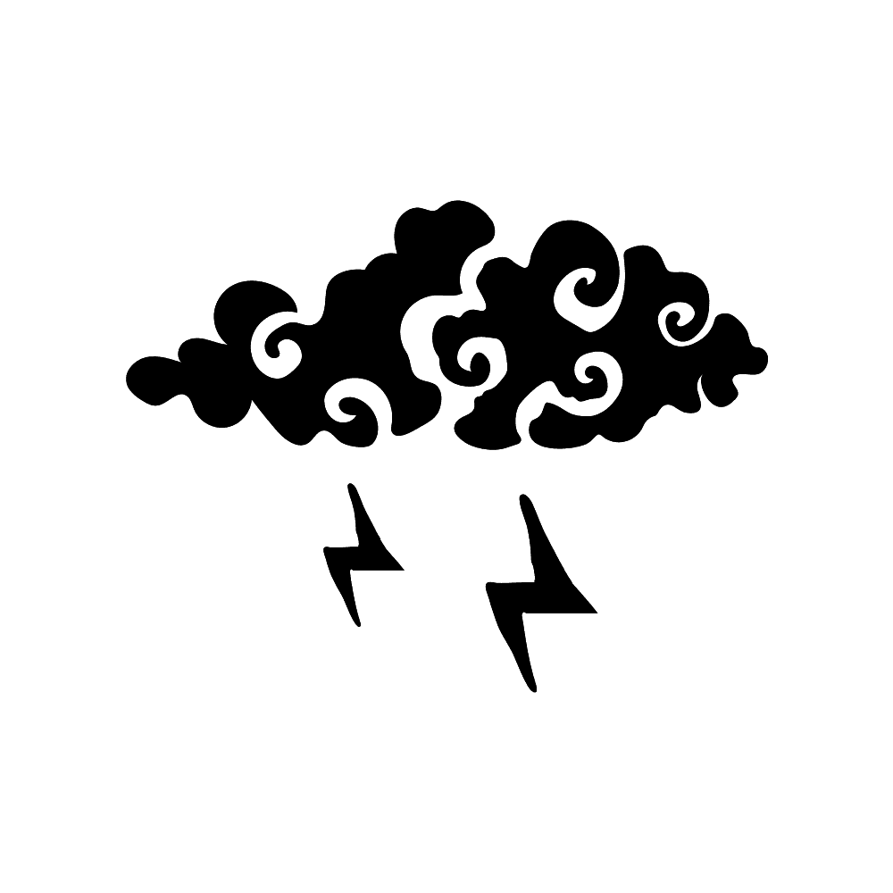 Storm gray clouds symbol